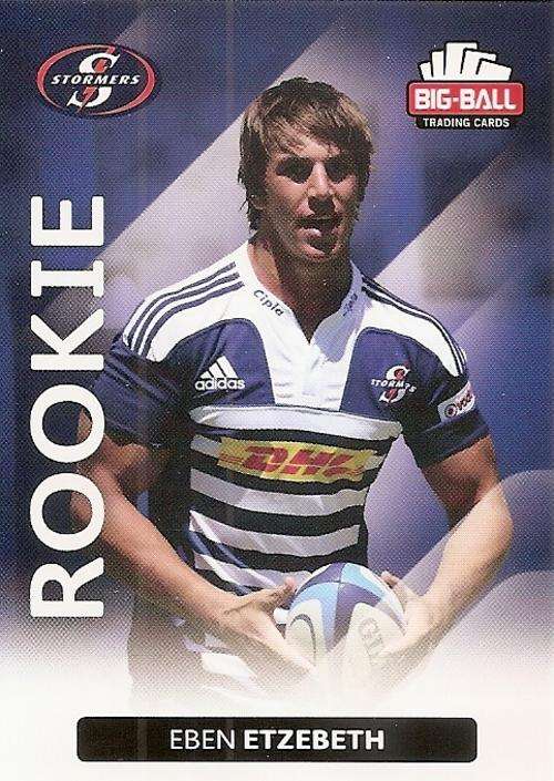 BIG BALL RUGBY COLLECTION 2012 - EBEN ETZEBETH "ROOKIE" CARD 173