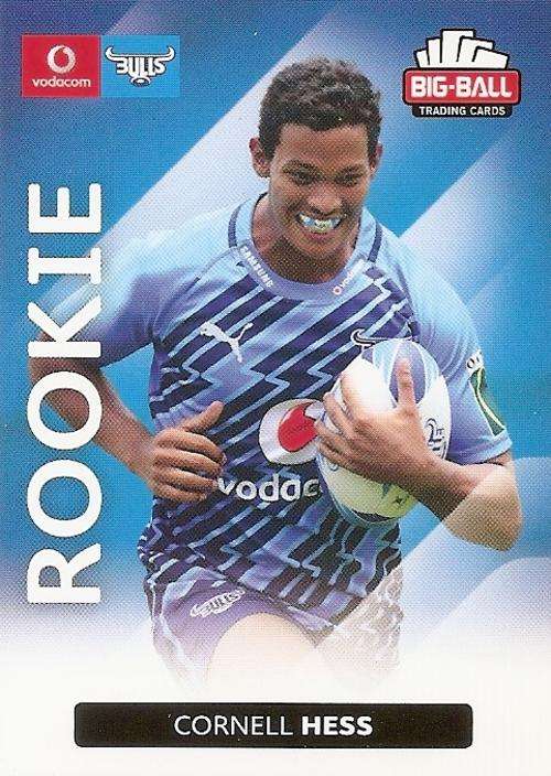 BIG BALL RUGBY COLLECTION  2012 - CORNELL HESS `ROOKIE` CARD 017