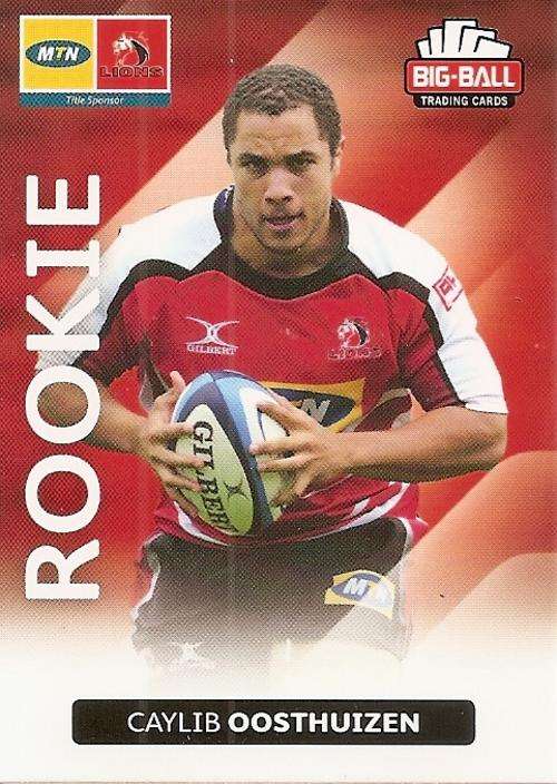 BIG BALL RUGBY COLLECTION 2012 - CAYLIB OOSTHUIZEN "ROOKIE" CARD