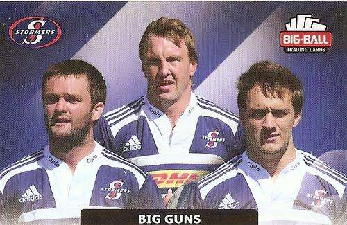 BIG BALL RUGBY COLLECTION 2012 - STORMERS "BIG GUNS" CARD 160