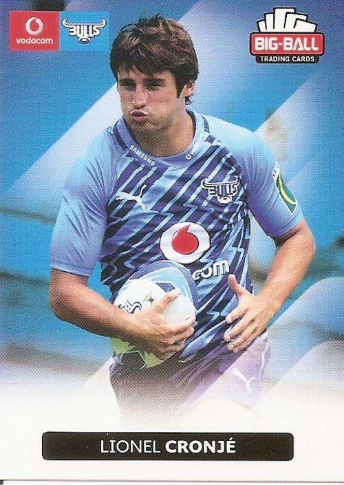 LIONEL CRONJE - BIG BALL RUGBY COLLECTION  2012 - BLUE BULLS BASE CARD 35