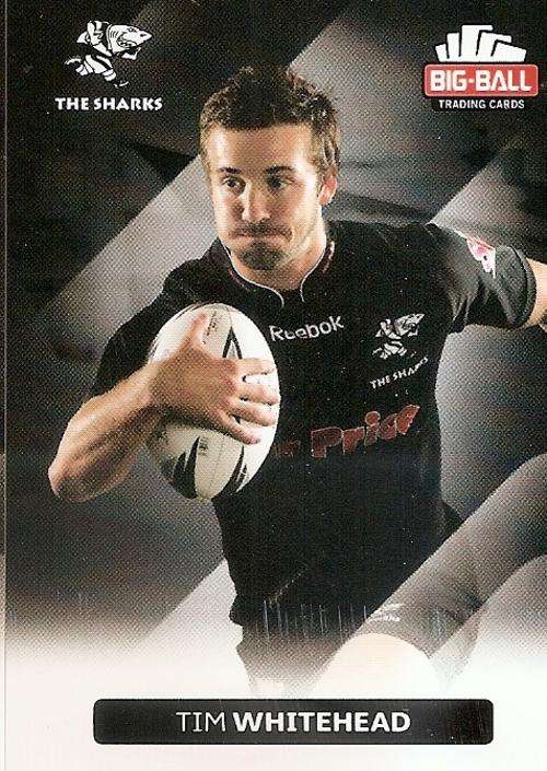 TIM WHITEHEAD - BIG BALL RUGBY COLLECTION  2012 - THE SHARKS BASE CARD 246