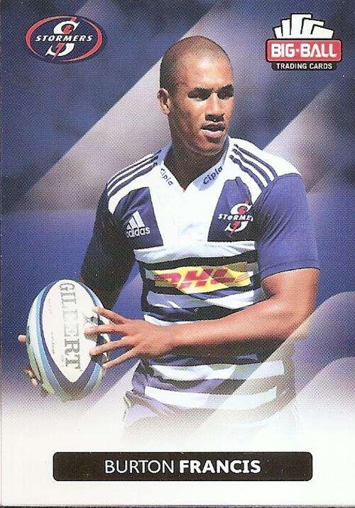 BIG BALL RUGBY COLLECTION  2012 - THE STORMERS BASE CARD 165