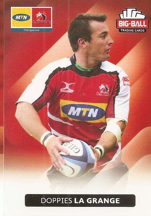 DOPPIES LA GRANGE - BIG BALL RUGBY COLLECTION  2012 - THE LIONS BASE CARD 122