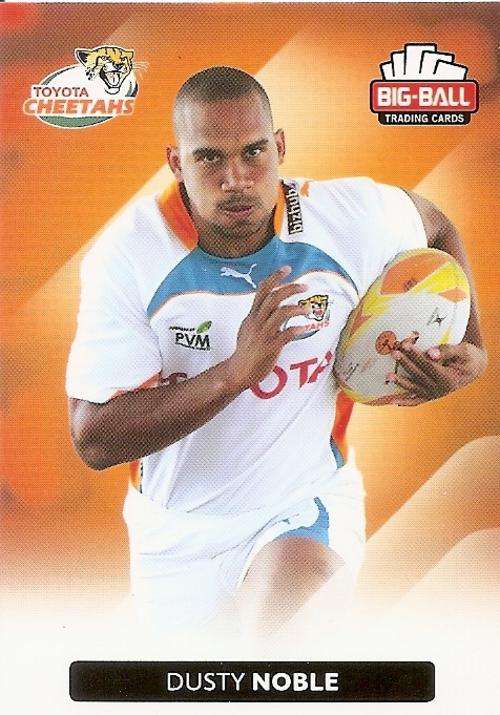 DUSTY NOBLE - BIG BALL RUGBY COLLECTION  2012 - THE CHEETAHS BASE CARD 66