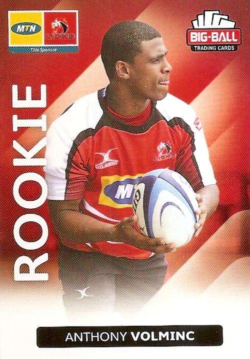 BIG BALL RUGBY COLLECTION 2012 - ANTHONY VOLMINIC "ROOKIE" CARD