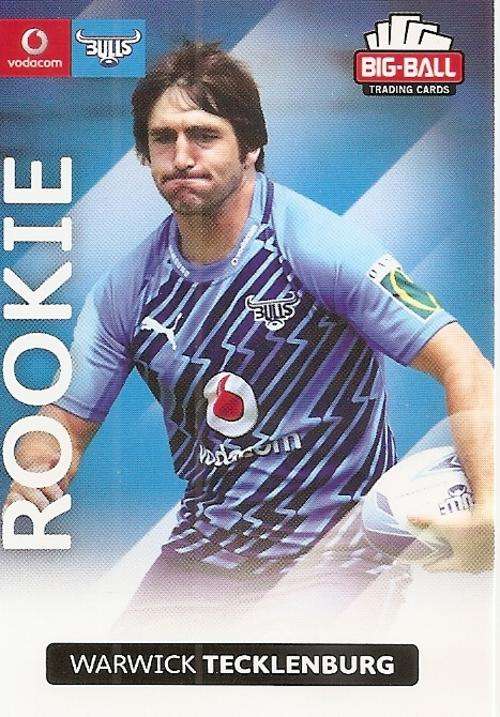 BIG BALL RUGBY COLLECTION 2012 - WARWICK TECKLENBURG "ROOKIE" CARD 043