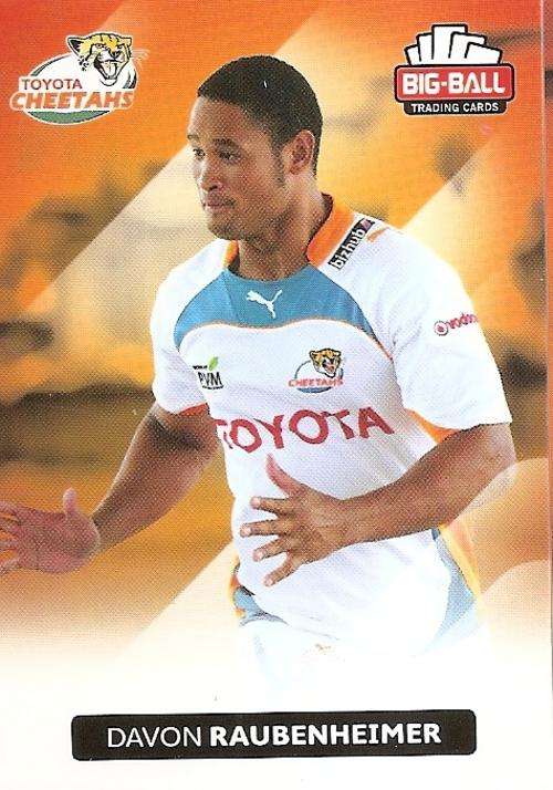 BIG BALL RUGBY COLLECTION 2012 - THE CHEETAHS BASE CARD 65