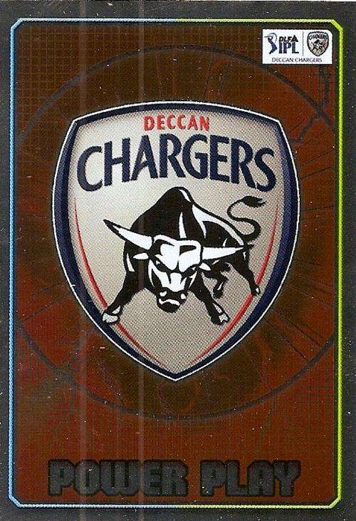 CRICKET ATTAX IPL LEAGUE 2012 - DECAN CHARGERS "POWER PLAY" FOIL CARD