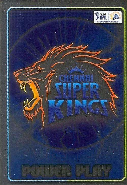 CRICKET ATTAX IPL LEAGUE 2012 - CHENNAI SUPER KINGS "POWER PLAY" FOIL CARD