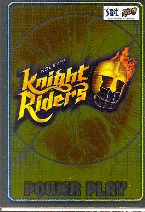 CRICKET ATTAX IPL LEAGUE 2012 - KOLKATA KNIGHT RIDERS "POWER PLAY" FOIL CARD