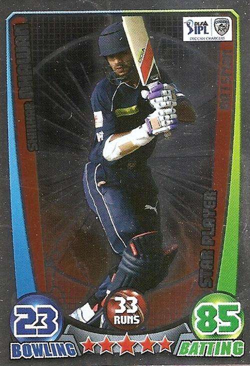CRICKET ATTAX IPL LEAGUE 2012 - SHIKHAR DHAWAN `STAR PLAYER` FOIL CARD