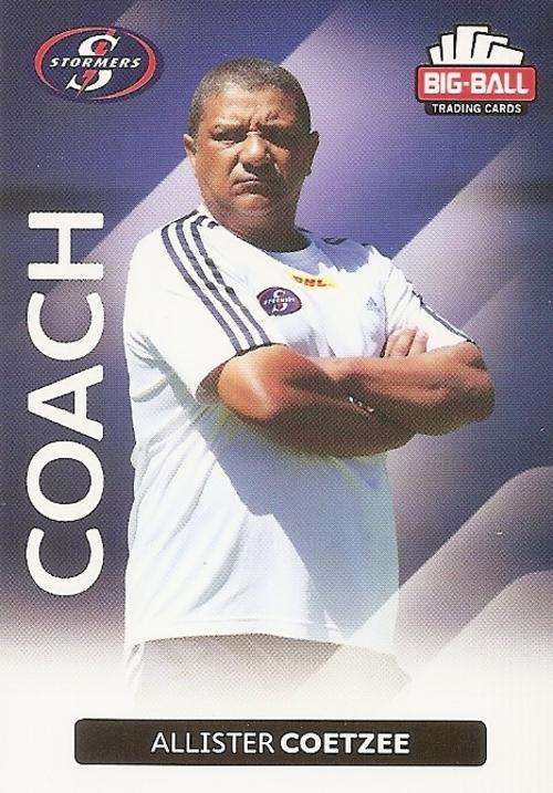 BIG BALL RUGBY COLLECTION  2012 - ALLISTER COTZEE "COACH" CARD