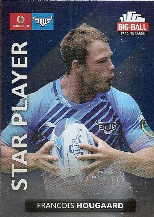 BIG BALL RUGBY COLLECTION  2012 - FRANCOIS HOUGAARD `STAR PLAYER` FOIL TRADING CARD 006