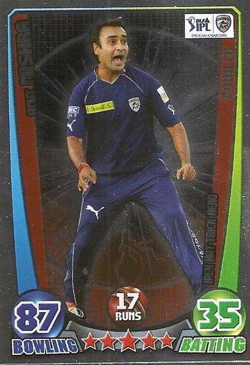 CRICKET ATTAX IPL LEAGUE 2012 - AMIT MISHRA `HAT TRICK HERO` FOIL CARD