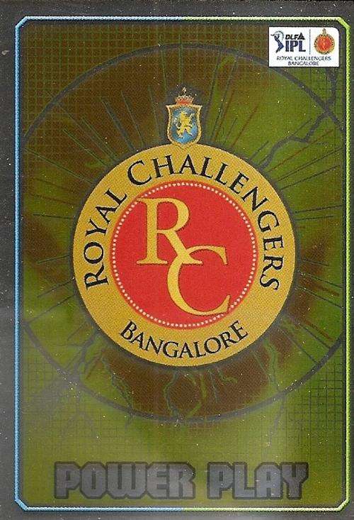 CRICKET ATTAX IPL LEAGUE 2012 - ROYAL CHALLENGERS BANGALORE "POWER PLAY" FOIL CARD