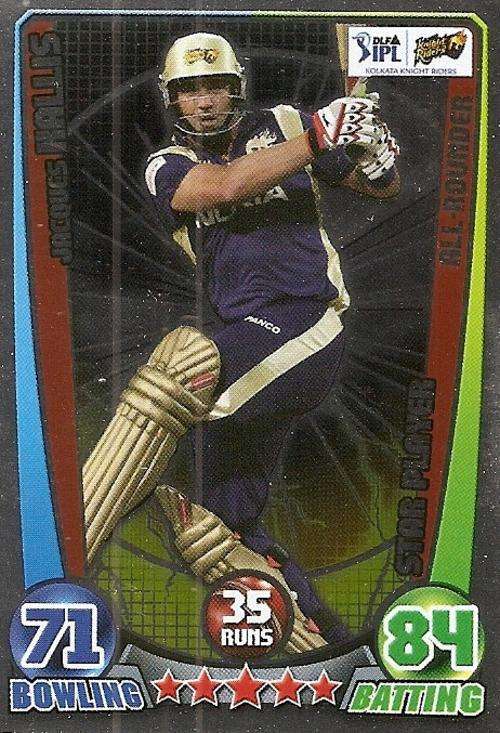 CRICKET ATTAX IPL LEAGUE 2012 - JACQUES KALLIS `STAR PLAYER`  FOIL CARD