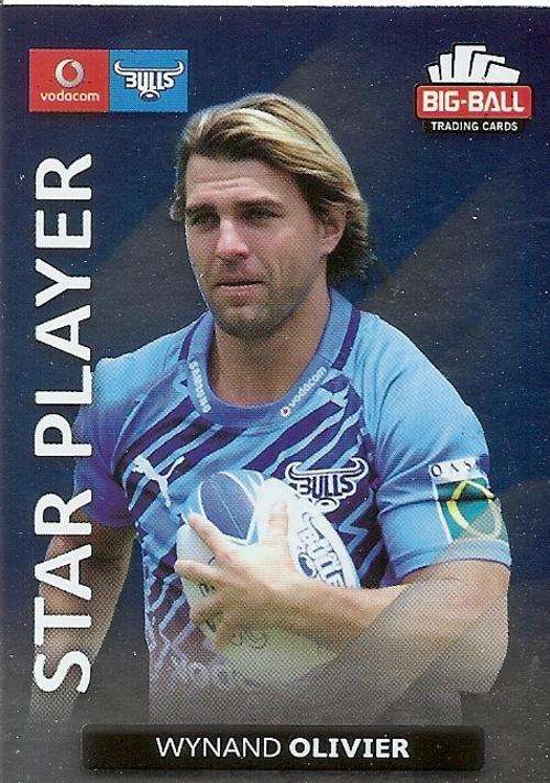 BIG BALL RUGBY COLLECTION  2012 - WYNAND OLIVIER `STAR PLAYER` FOIL TRADING CARD 008