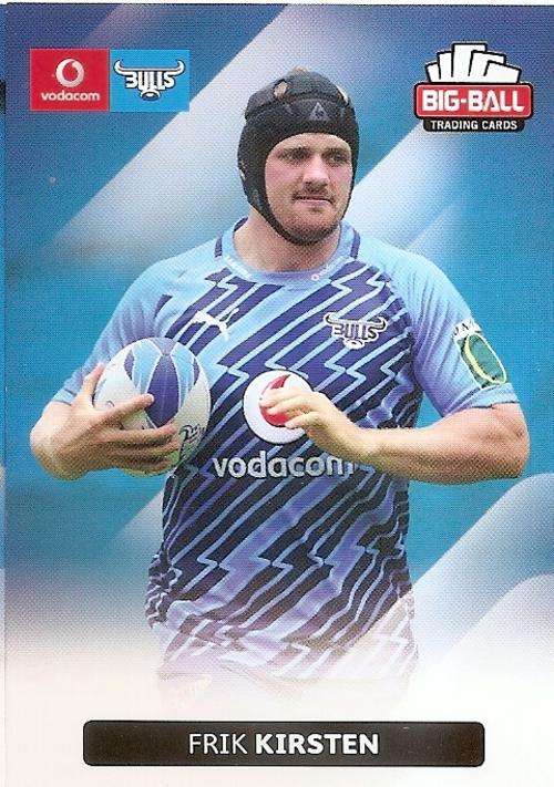 FRIK KIRSTEN - BIG BALL RUGBY COLLECTION  2012 - BLUE BULLS BASE CARD 26
