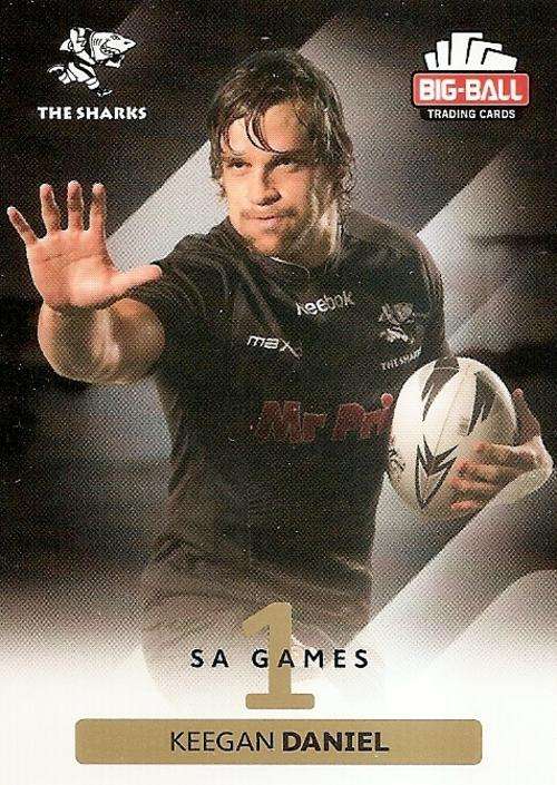 KEEGAN DANIEL - BIG BALL RUGBY COLLECTION  2012 - THE SHARKS BASE CARD 226