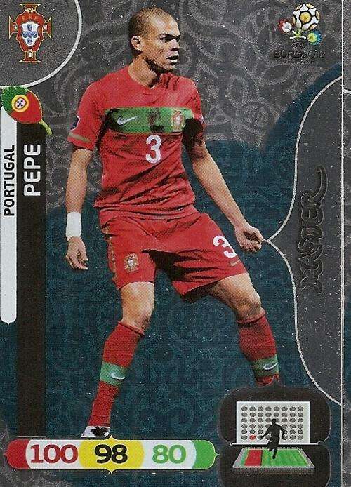 PEPE - PANINI `ADRENALYN EURO 2012` - SILVER FOIL `MASTER` TRADING CARD