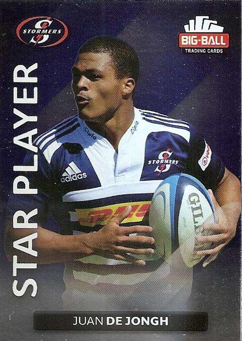 JUAN DE JONGH - BIG BALL RUGBY COLLECTION  2012 -  `STAR PLAYER` FOIL CARD