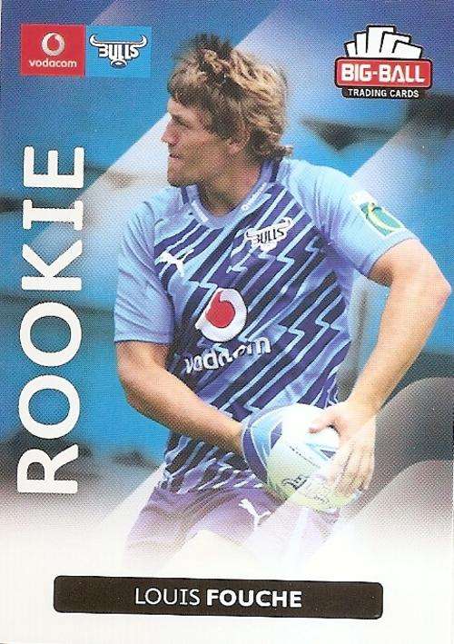 LOUIS FOUCHE - BIG BALL RUGBY COLLECTION  2012 -  BLUE BULLS`ROOKIE` TRADING CARD 036