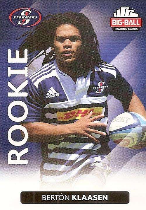 BIG BALL RUGBY COLLECTION 2012 - BERTON KLAASEN "ROOKIE" CARD