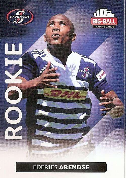 BIG BALL RUGBY COLLECTION  2012 - EDERIES ARENDSE `ROOKIE` CARD 174