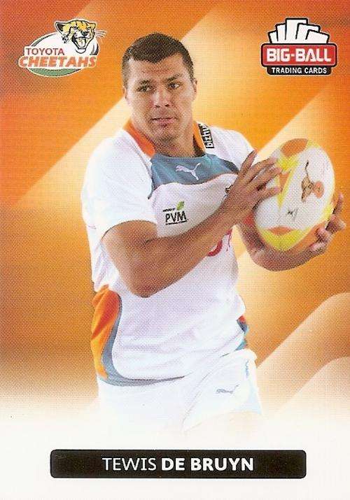 BIG BALL RUGBY COLLECTION  2012 - THE CHEETAHS BASE CARD 96