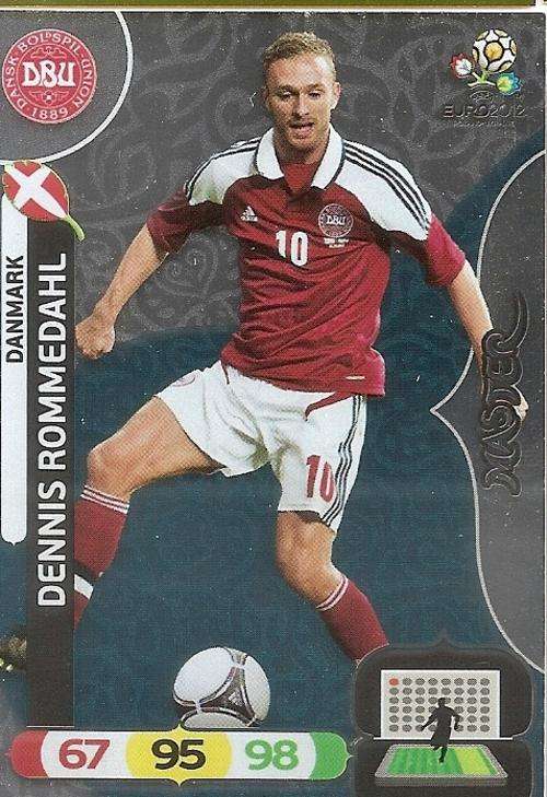 DENNIS ROMMEDAHL - PANINI `ADRENALYN EURO 2012` - SILVER FOIL `MASTER` TRADING CARD