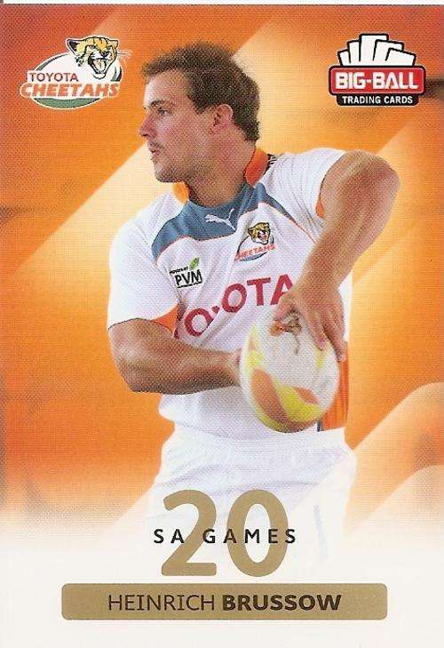 BIG BALL RUGBY COLLECTION 2012 - THE CHEETAHS BASE CARD 70