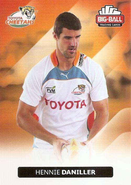 HENNIE DANILLER - BIG BALL RUGBY COLLECTION  2012 - THE CHEETAHS BASE CARD 71