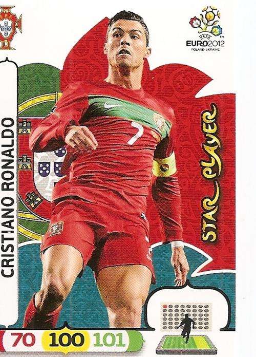 PANINI ADRENALYN EURO 2012 - CRISTIANO RONALDO "STAR PLAYER" CARD