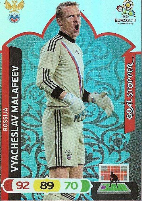 VYACHESLAV MAMAFEEV - PANINI ADRENALYN EURO 2012 - "GOAL STOPPER" TRADING CARD