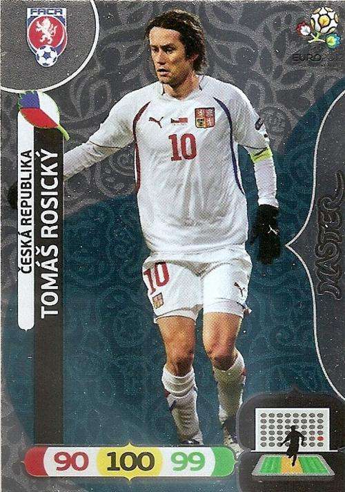 TOMAS ROSICKY - PANINI `ADRENALYN EURO 2012` - SILVER FOIL `MASTER` TRADING CARD