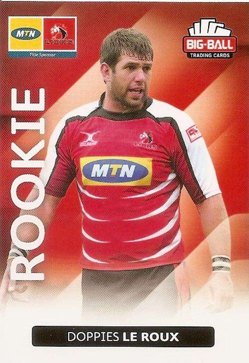 BIG BALL RUGBY COLLECTION 2012 - DOPPIES LE ROUX "ROOKIE" CARD