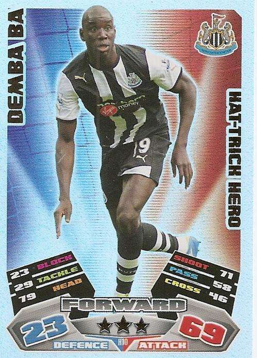 MATCH ATTAX EXTRA 2012 - DEMBA BA "HAT TRICK HERO" CARD