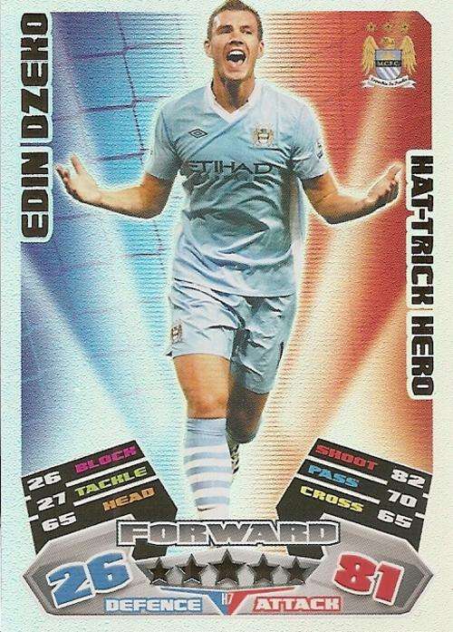 MATCH ATTAX EXTRA 2012 - EDIN DZEKO "HAT TRICK HERO" CARD