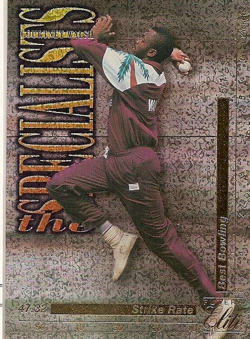 COURTNEY WALSH - 1996 FUTERA CRICKET PREMIUM  COLLECTION  - RARE `SPECIALISTS` TS16 FOIL CARD