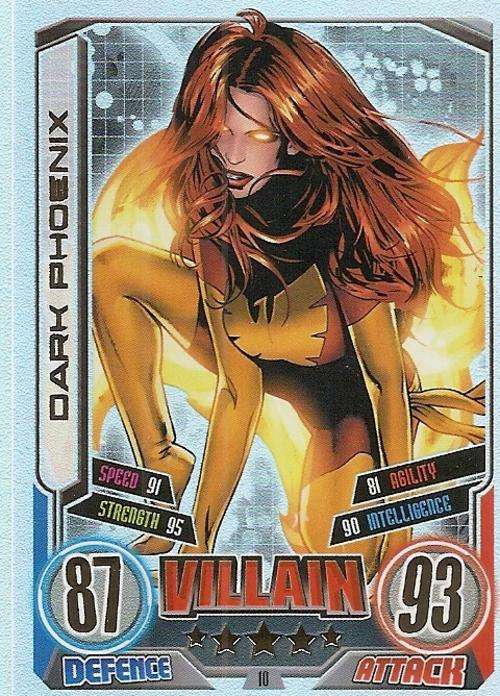 MARVEL HERO ATTAX II 2012 AVENGERS - DARK PHOENIX `RAINBOWL FOIL` TRADING CARD 10