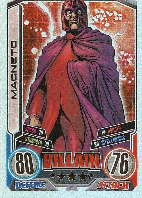 MARVEL HERO ATTAX II 2012 AVENGERS - MAGNETO `RAINBOWL FOIL` TRADING CARD 14