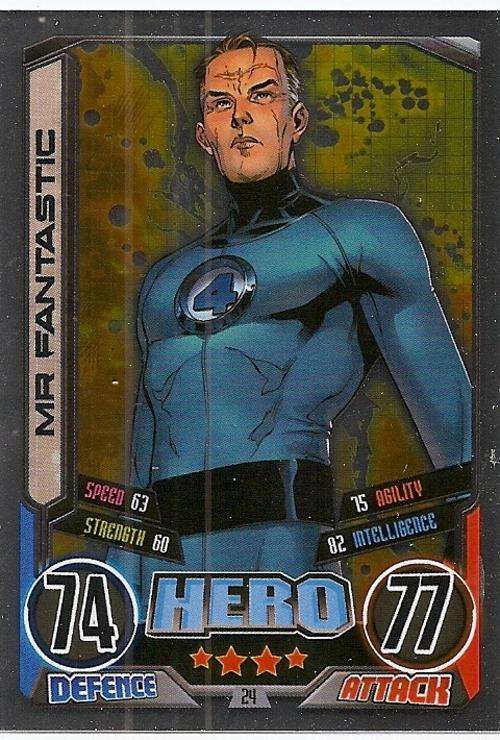Mr FANTASTIC - MARVEL HERO ATTAX II 2012 AVENGERS - "FOIL" TRADING CARD 24