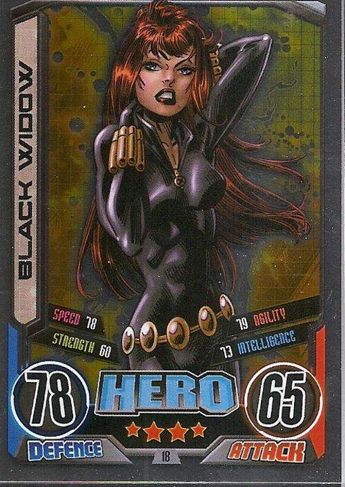 BLACK WIDOW - MARVEL HERO ATTAX II 2012 AVENGERS - "FOIL" TRADING CARD 18