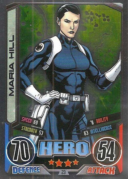 MARIA HILL - MARVEL HERO ATTAX II 2012 AVENGERS - "FOIL" TRADING CARD 23