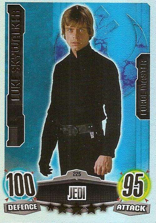 STAR WARS 2012 - FORCE ATTAX MOVIE SERIES - LUKE SKYWALKER "FORCE MASTER" CARD 225