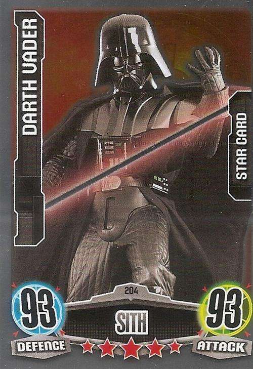 STAR WARS 2012 - FORCE ATTAX MOVIE SERIES - `STAR FOIL` CARD 204