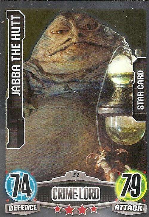 STAR WARS 2012 - FORCE ATTAX MOVIE SERIES - `STAR FOIL` CARD 212