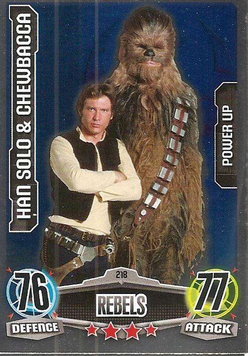 STAR WARS 2012 - FORCE ATTAX MOVIE SERIES - `POWER-UP FOIL` CARD 218