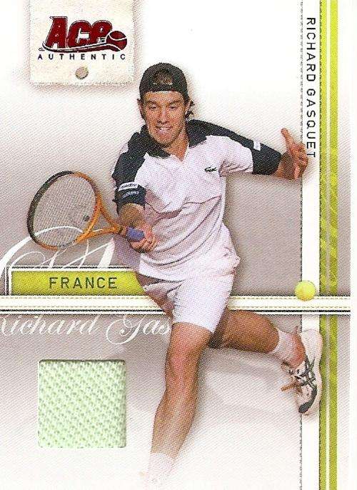 RICHARD GASQUET - ACE AUTHENTIC 2007 - AUTHENTIC "GREEN MEMORABILIA" CARD